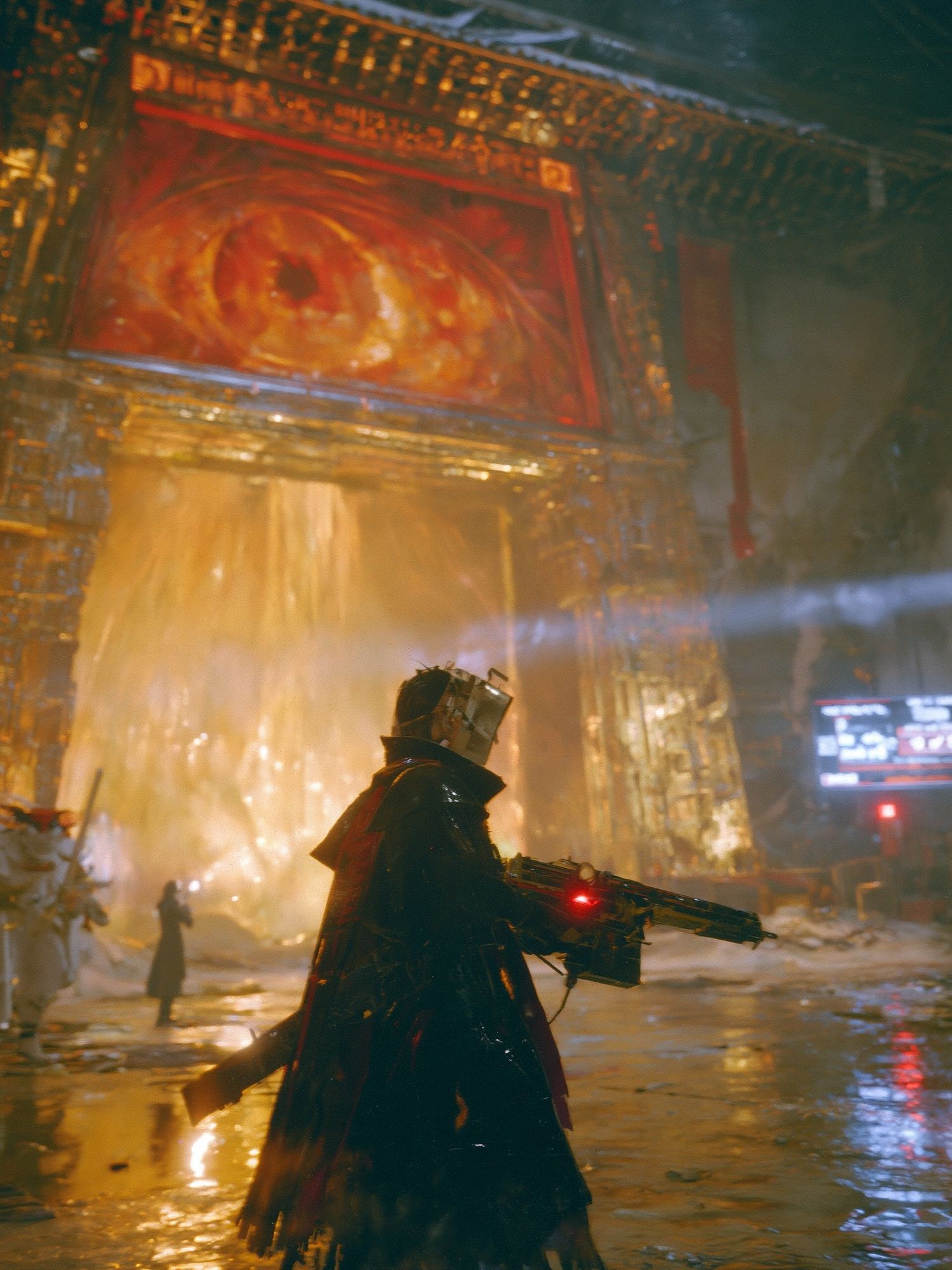 Cyberpunk Temple Guardian Poster. poster — movies art