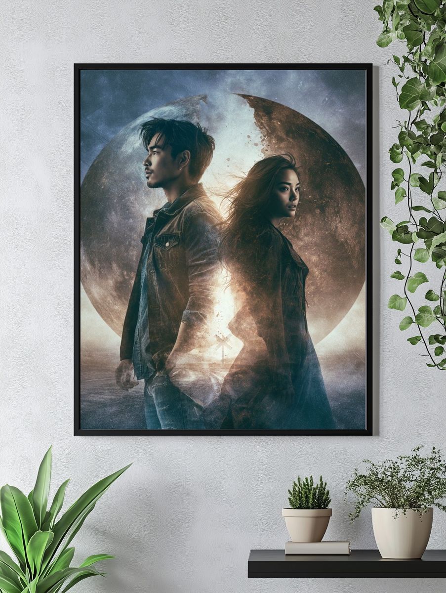 Moonlit Duo Sci-Fi Poster. — room view 4