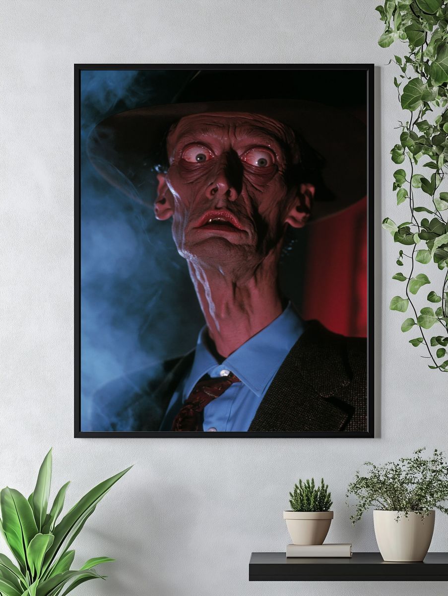 Creepy Man in Hat Horror Poster. — room view 4
