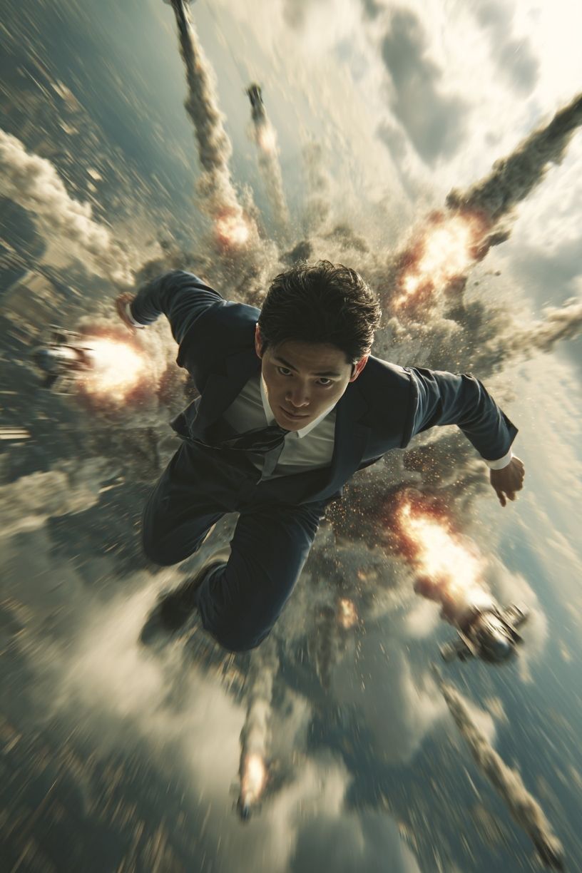 Action Hero in the Sky Poster. poster detail