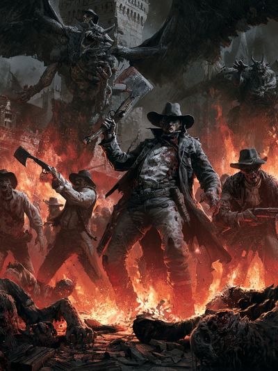 Cowboys vs Demons Horror Print.