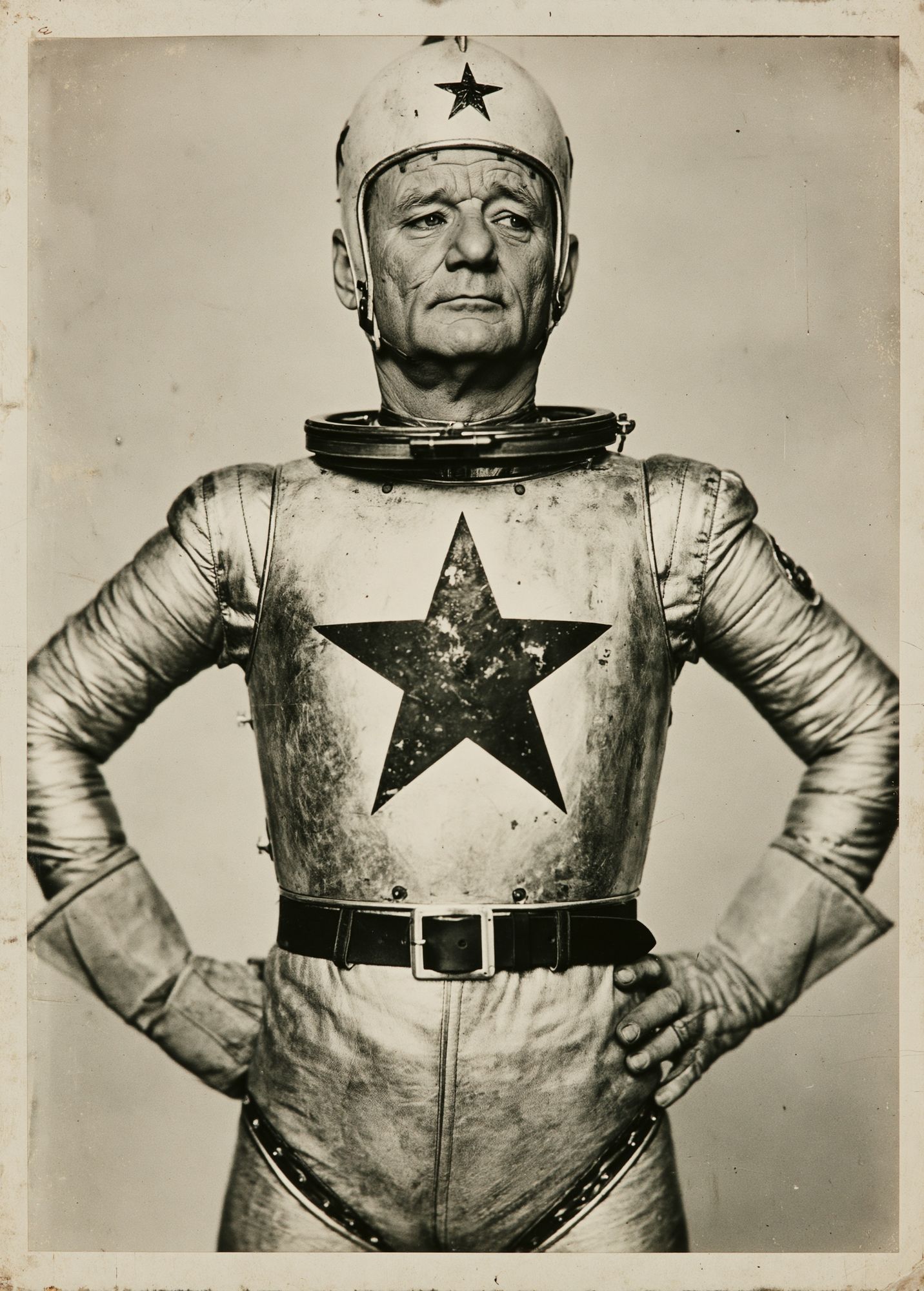Retro Space Hero Portrait Print. poster detail