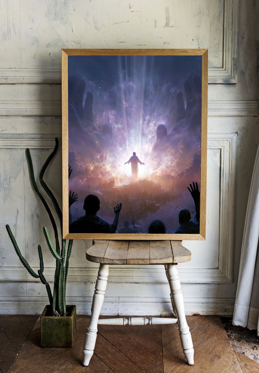 Celestial Awakening Sci-Fi Poster. room preview