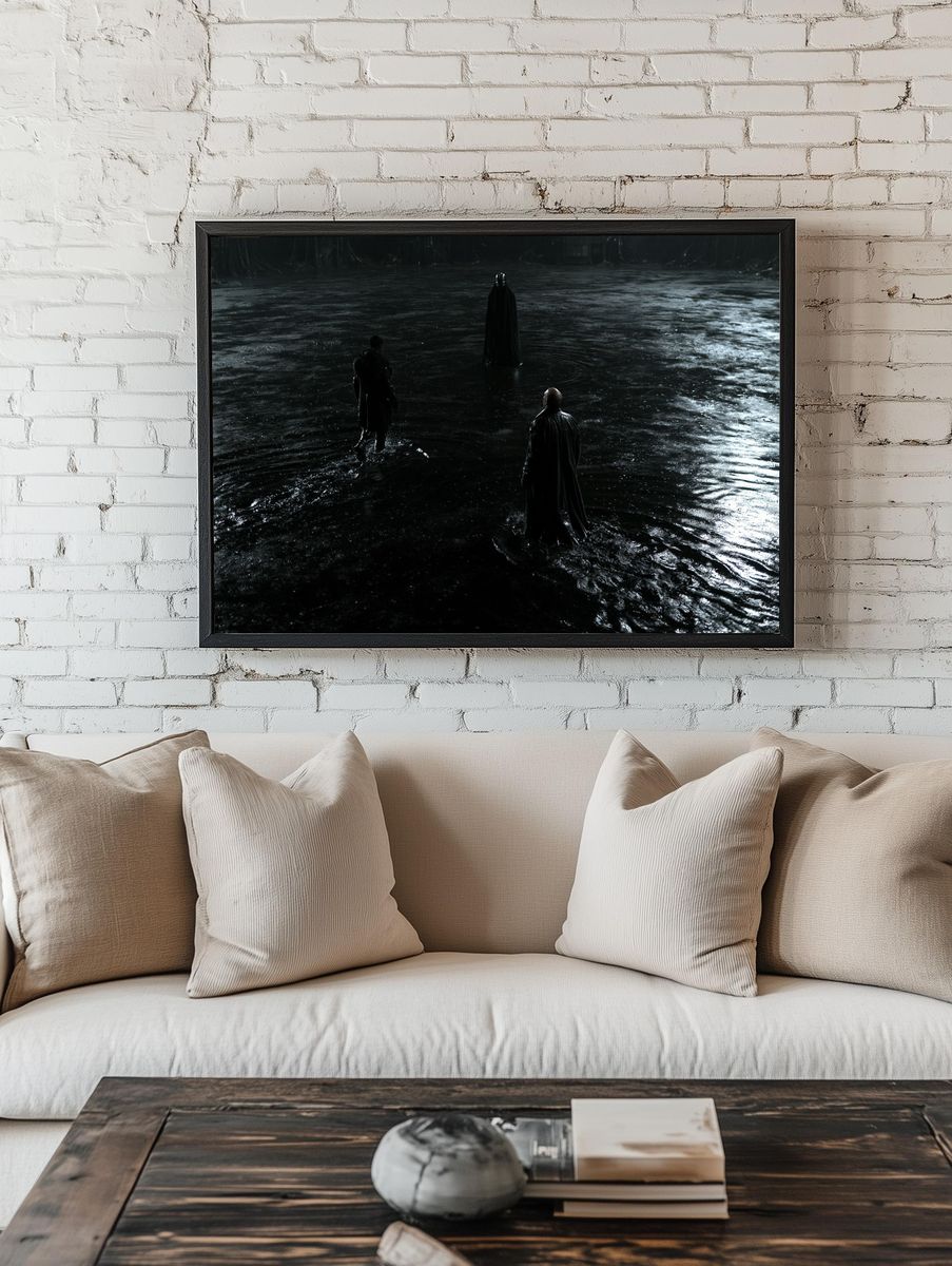 Dark Cloaked Figures — Sci-Fi Print. — room view 1
