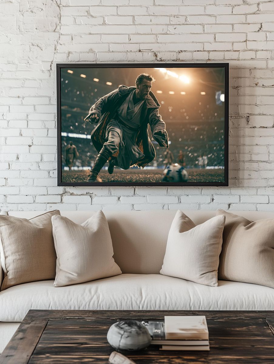 Jedi Soccer Action Poster. — room view 1