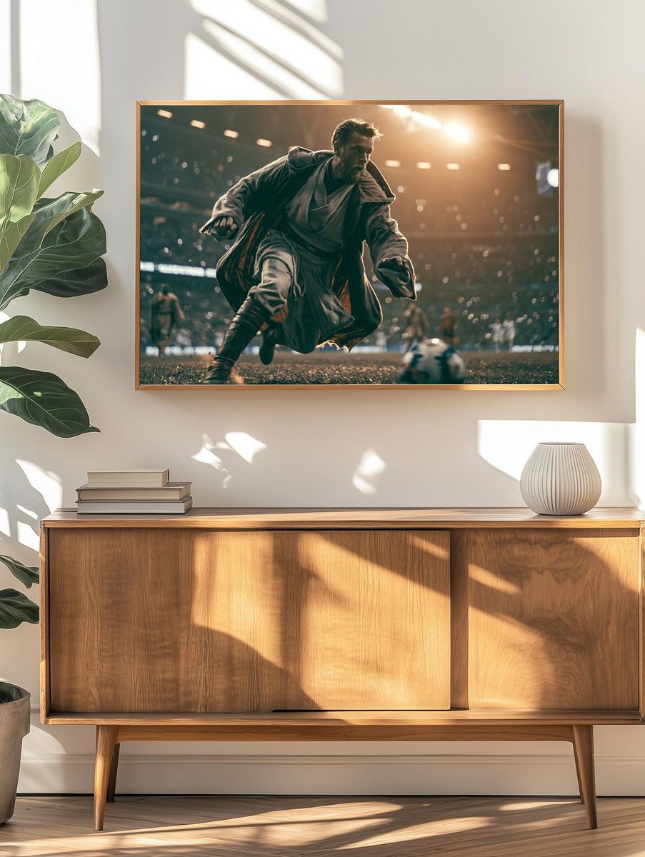 Jedi Soccer Action Poster. — room view 3
