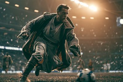 Jedi Soccer Action Poster.