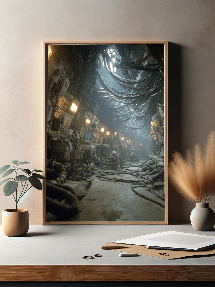 Industrial Sci-Fi Corridor Poster. — room view 2