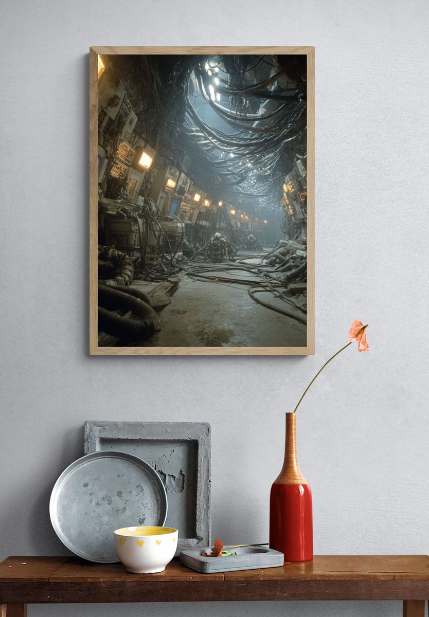 Industrial Sci-Fi Corridor Poster. — room view 3