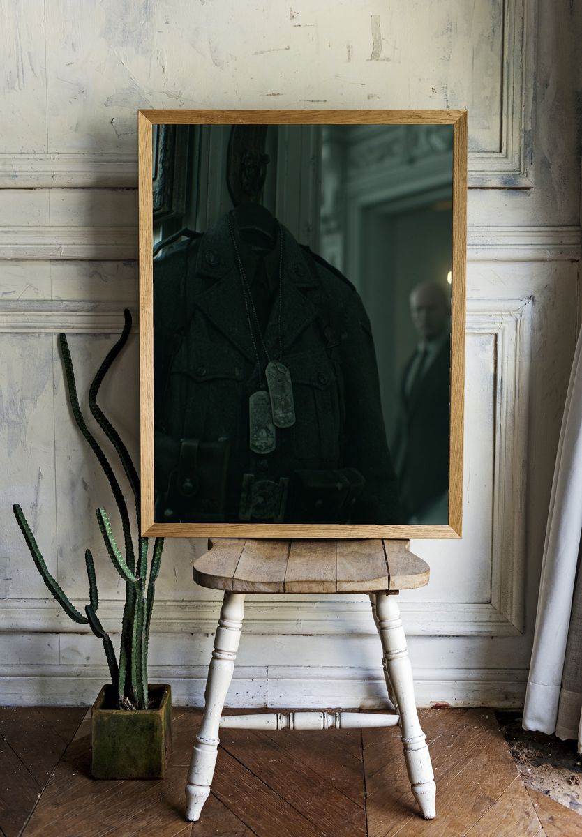 Dark Military Coat Horror Poster. room preview