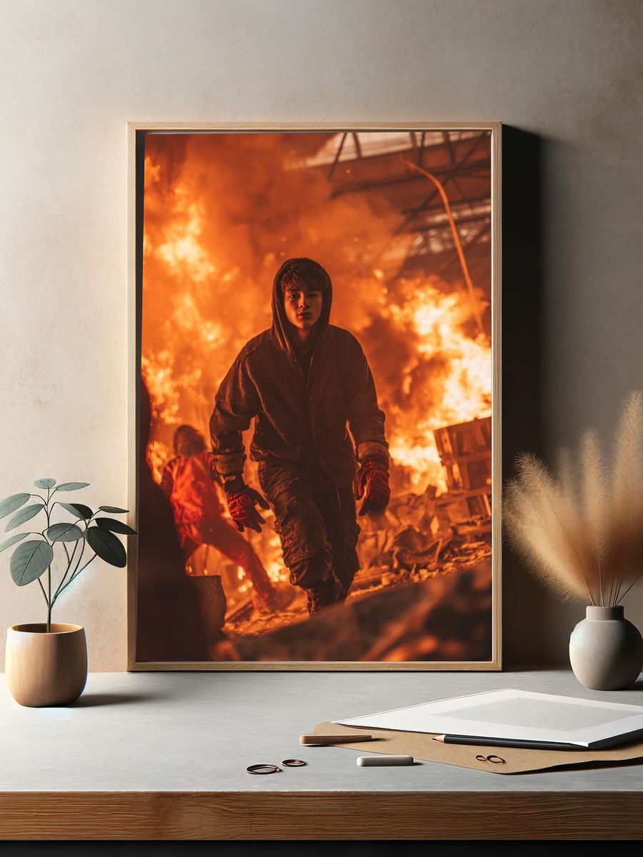 Fire Escape Action Poster. — room view 2