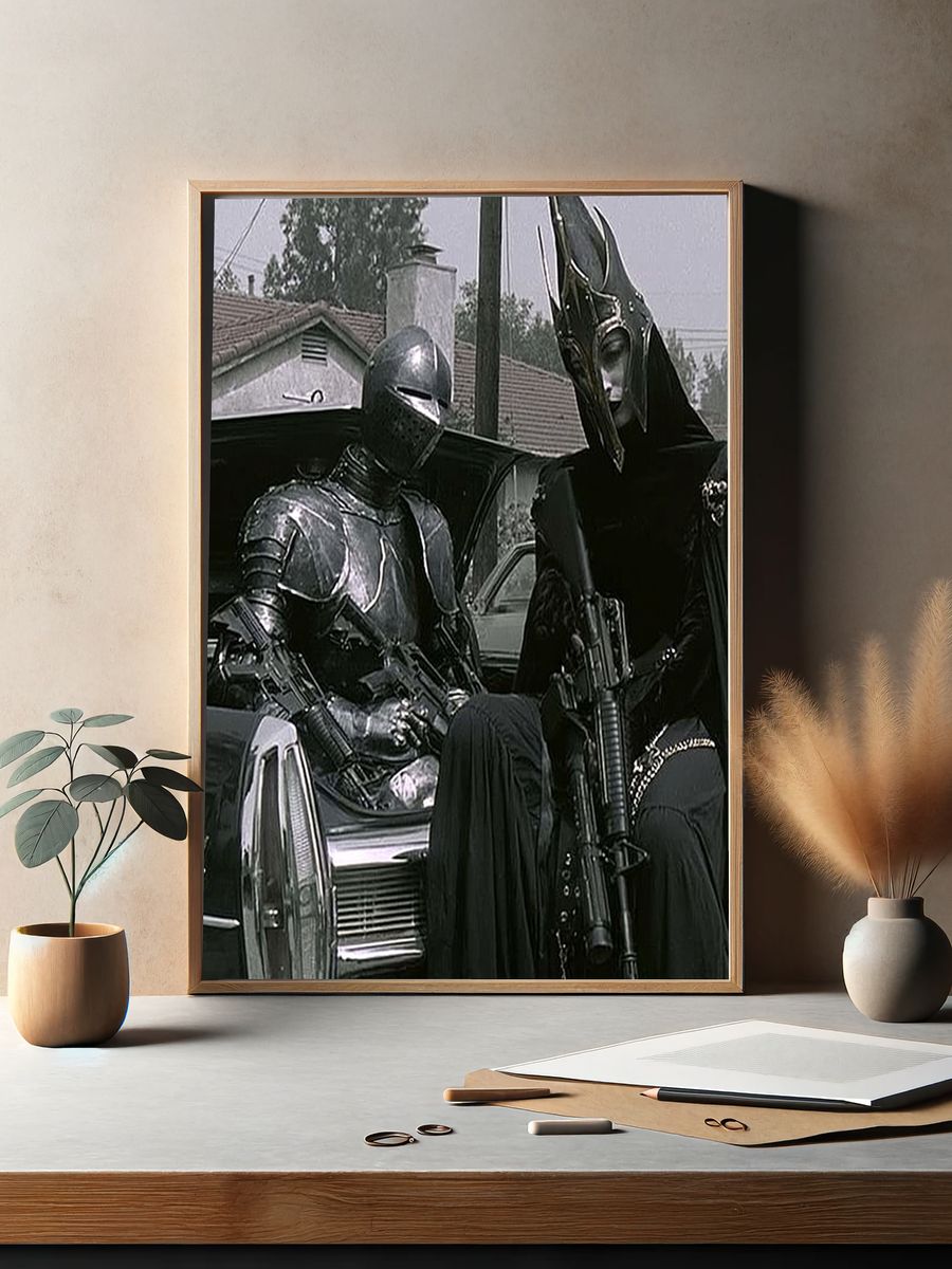 Dark Knight and Queen Sci-Fi Poster. — room view 2