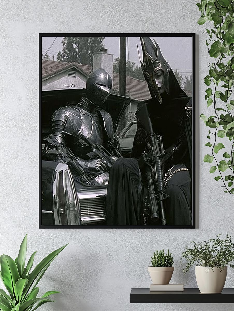 Dark Knight and Queen Sci-Fi Poster. — room view 4