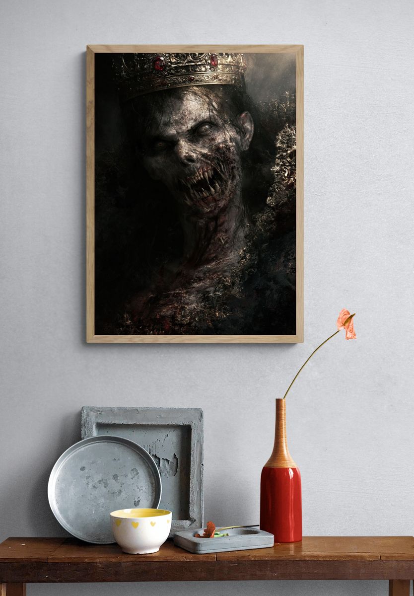 Undead Crown Horror Print. — room view 3