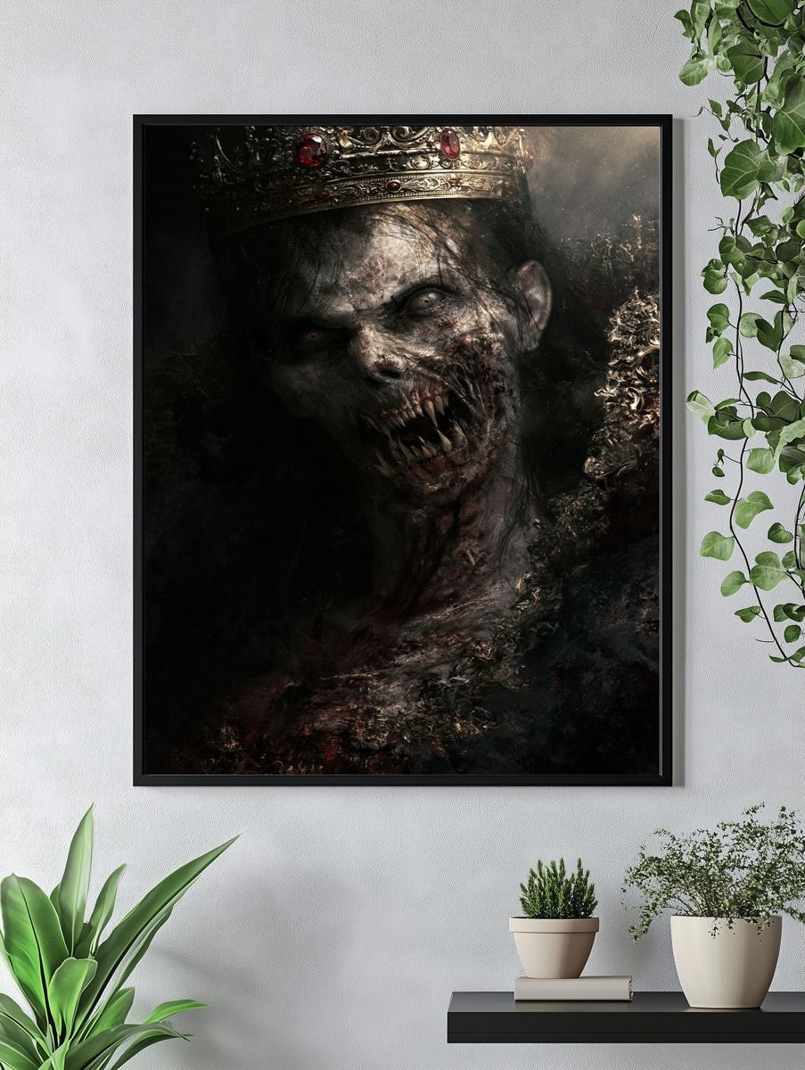 Undead Crown Horror Print. — room view 4