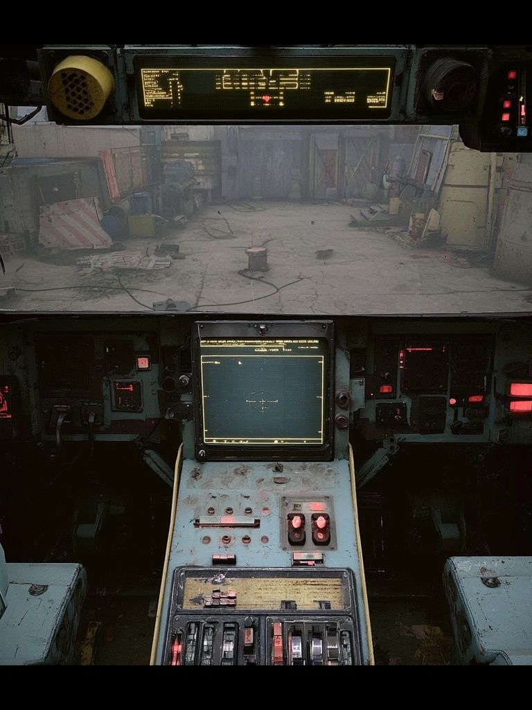Retro Sci-Fi Cockpit Poster. poster detail