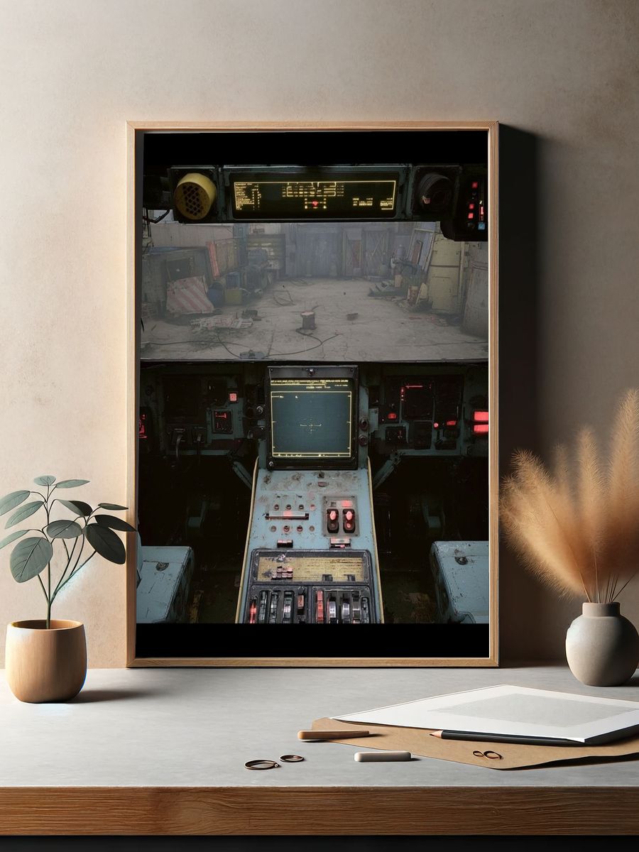 Retro Sci-Fi Cockpit Poster. — room view 2