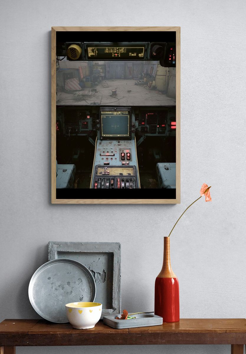 Retro Sci-Fi Cockpit Poster. — room view 3