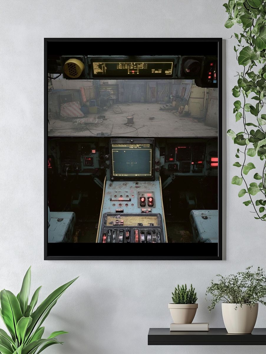 Retro Sci-Fi Cockpit Poster. — room view 4