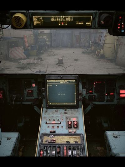 Retro Sci-Fi Cockpit Poster.
