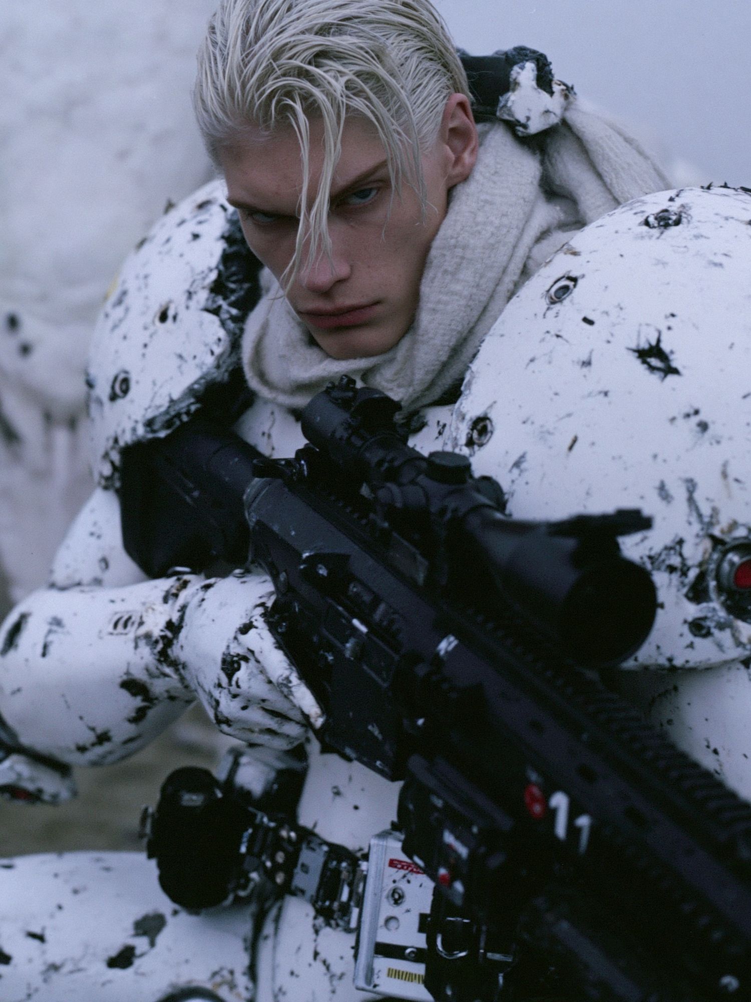 Armored Soldier Portrait Poster. poster detail