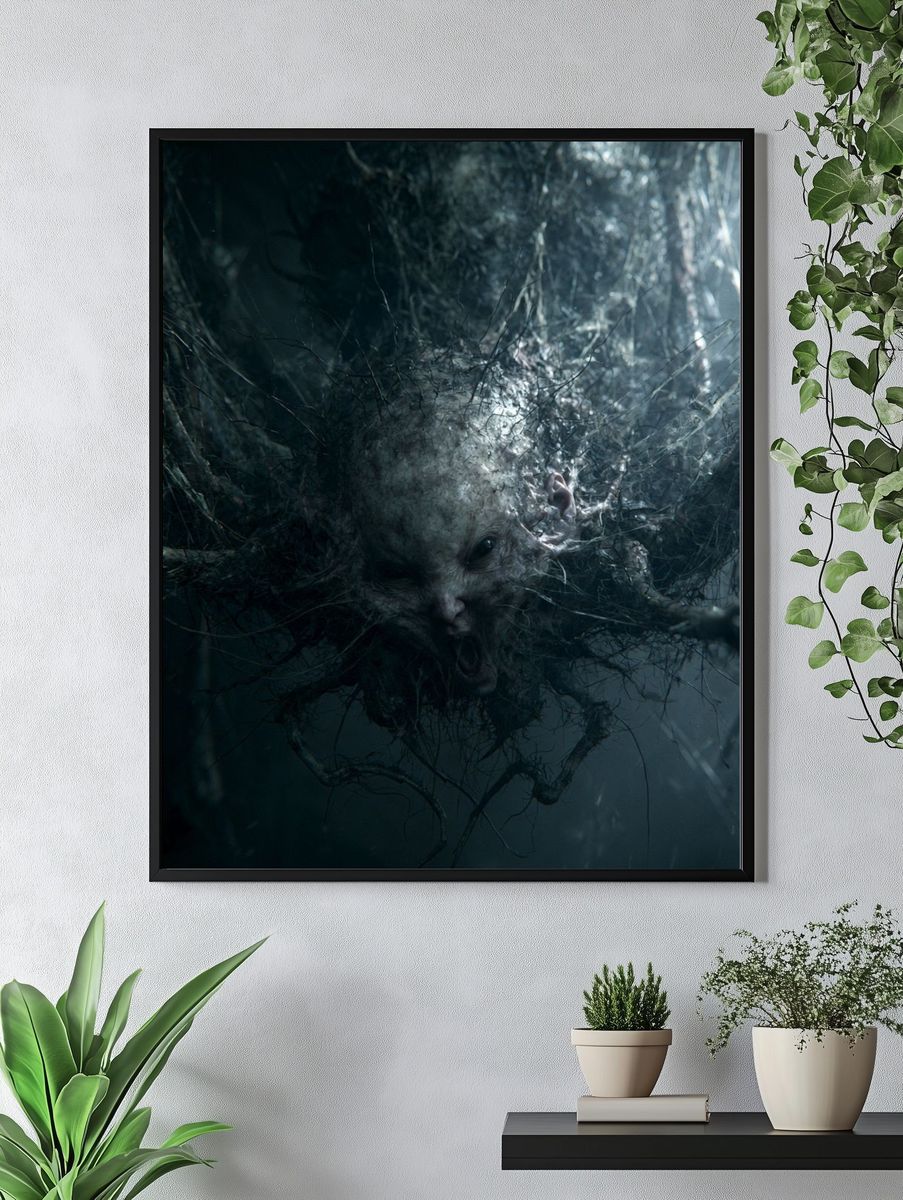Creepy Forest Creature Horror Print. — room view 4