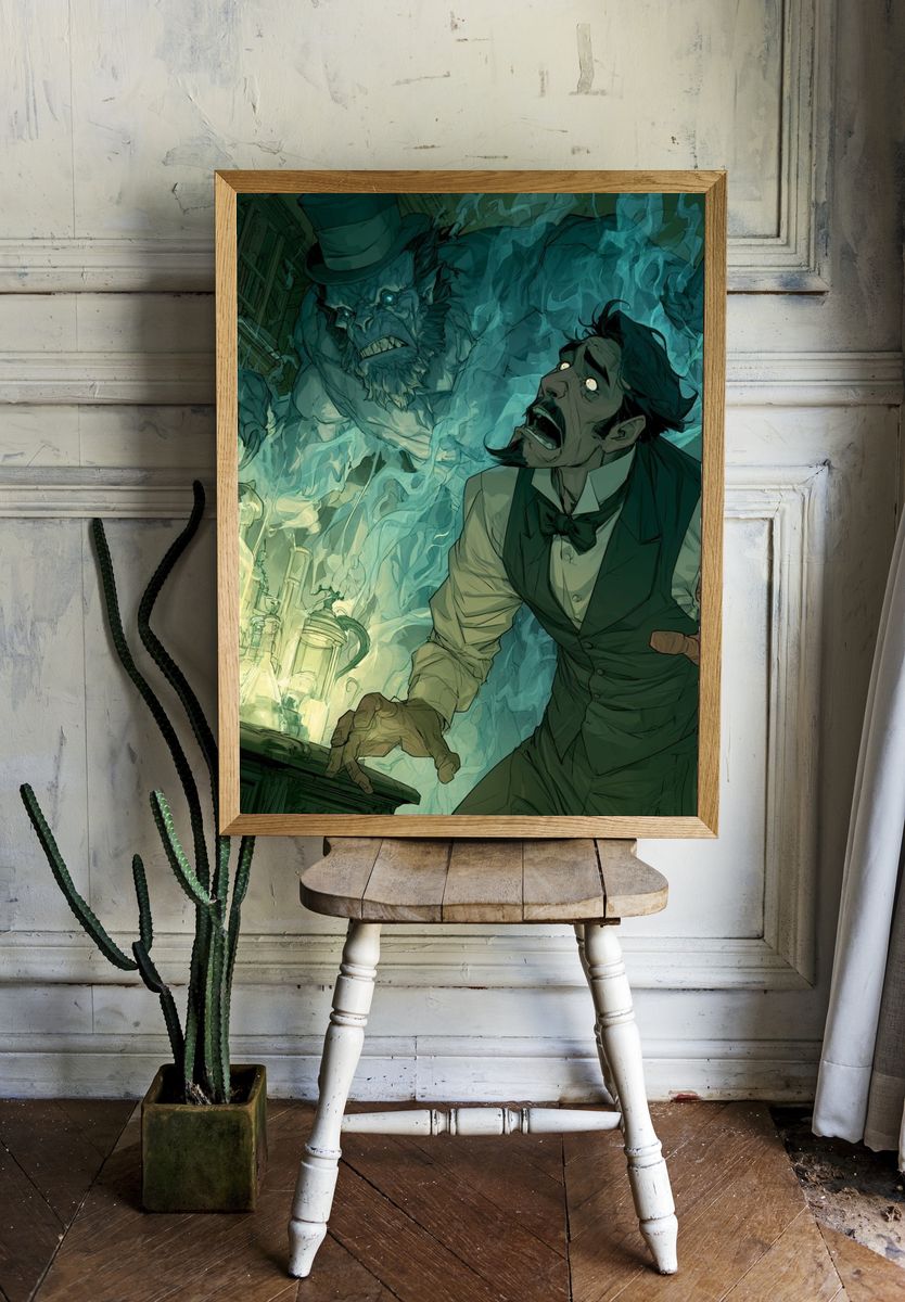 Haunted Laboratory Horror Print. room preview