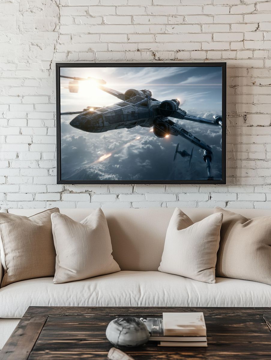 X-Wing Starfighter Sci-Fi Poster. room preview