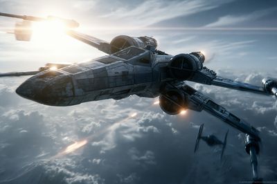 X-Wing Starfighter Sci-Fi Poster. poster