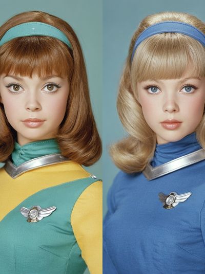 Retro Sci-Fi Twin Portrait Poster. poster