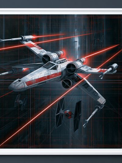 X-Wing Starfighter Sci-Fi Print.