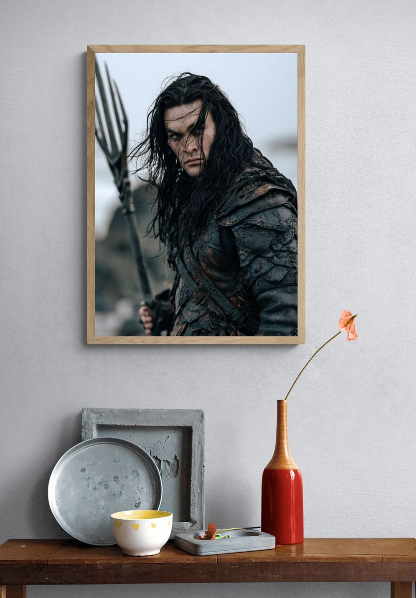 Dark Fantasy Warrior Portrait Print. — room view 3