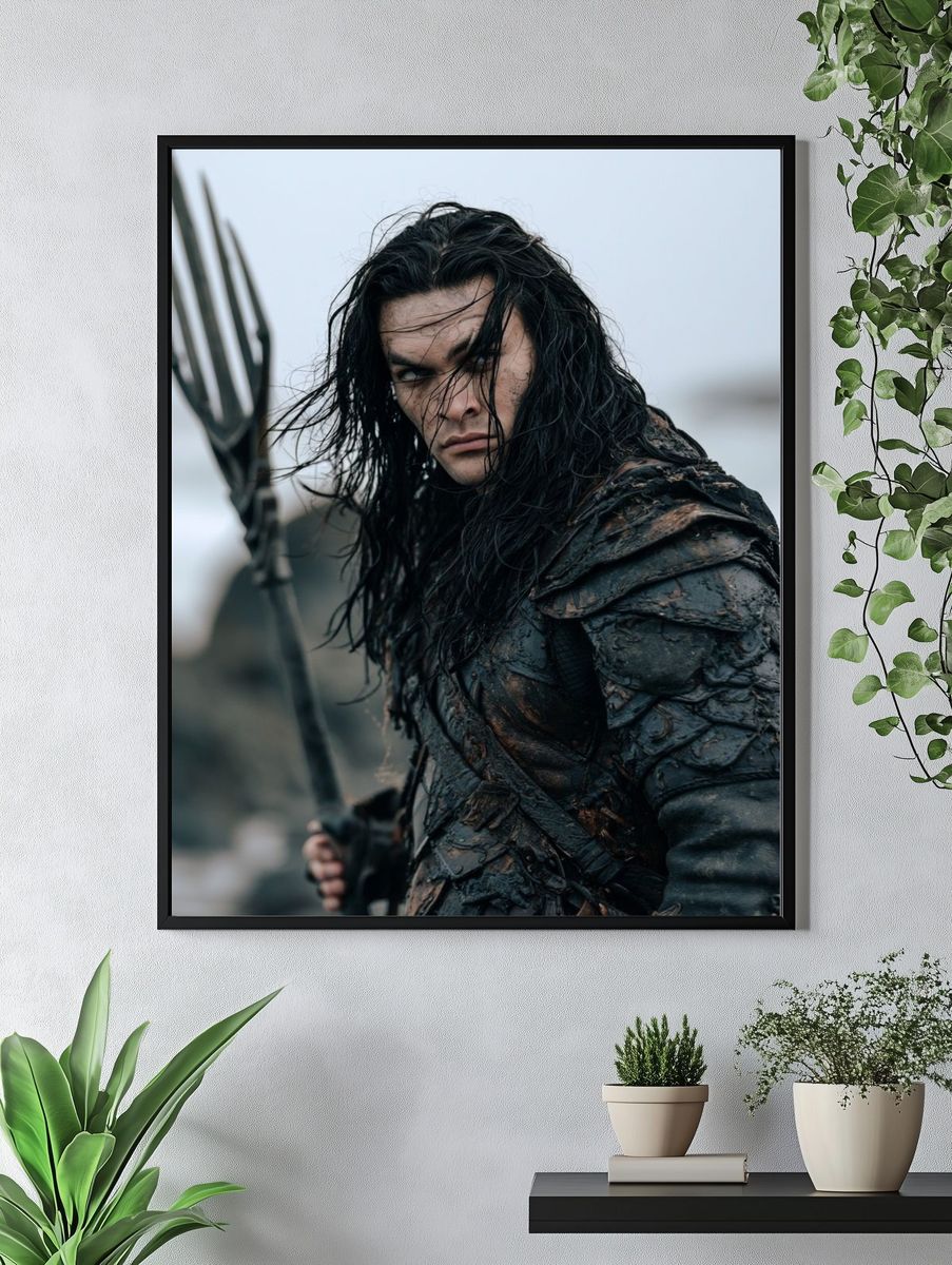 Dark Fantasy Warrior Portrait Print. — room view 4
