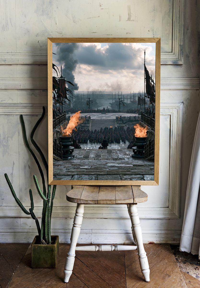 Dark Harbor Siege — Fantasy Print. room preview