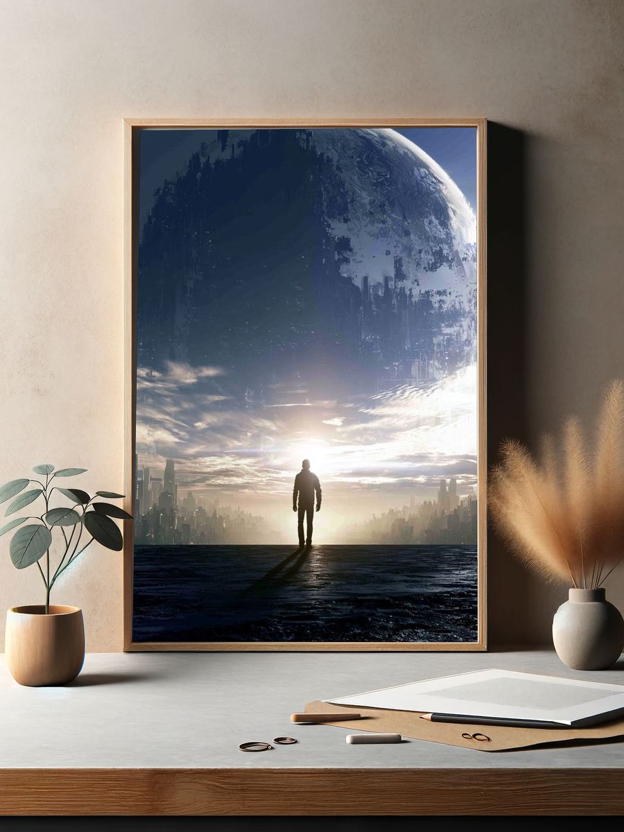 Sci-Fi Horizon Moon Poster. — room view 2
