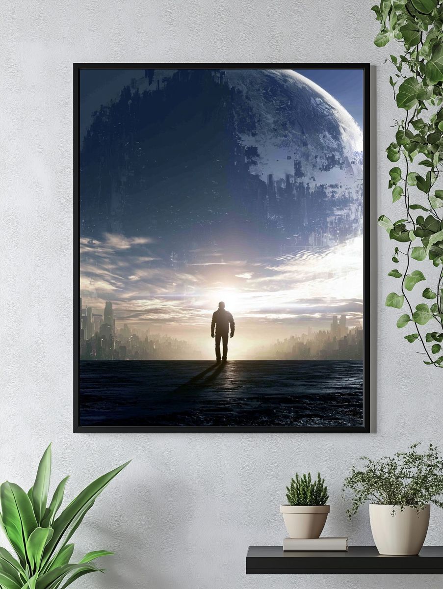 Sci-Fi Horizon Moon Poster. — room view 4