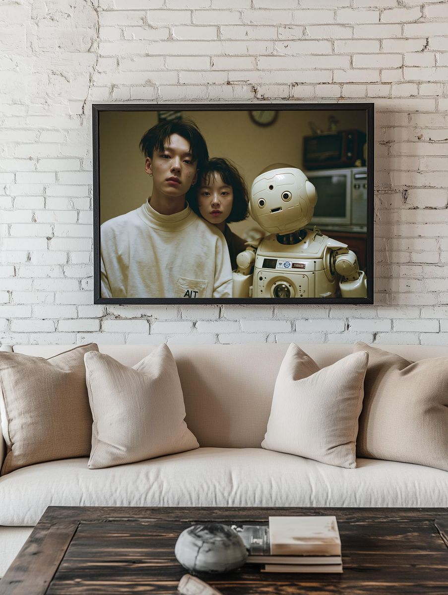 Human and Robot Portrait Poster. room preview