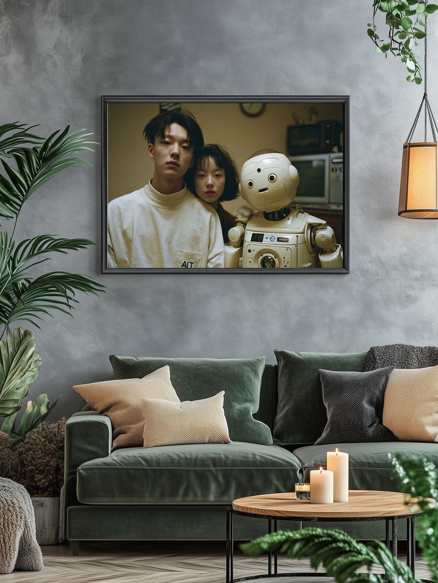 Human and Robot Portrait Poster. — room view 4