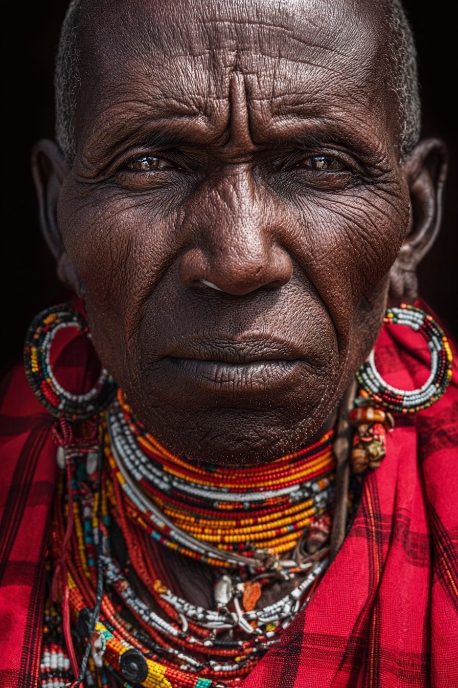 Maasai Elder Portrait — Photography Print. poster detail