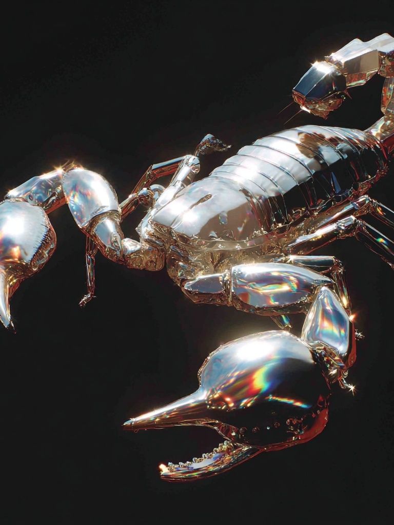 Metallic Scorpion — Digital Art Print. poster detail