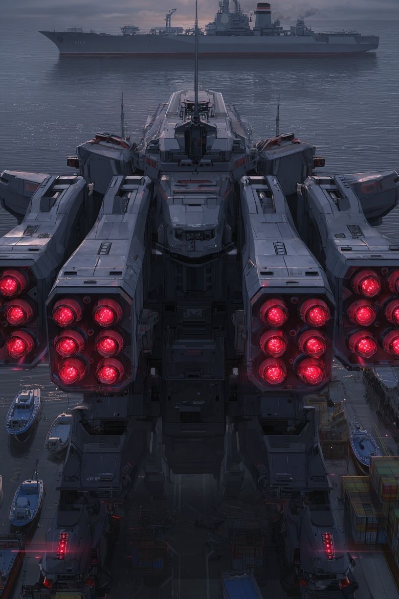 Mecha Battle Ship — Sci-Fi Print. poster — movies art