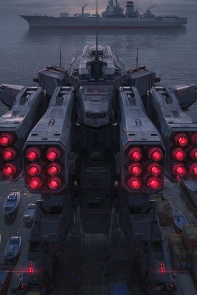 Mecha Battle Ship — Sci-Fi Print