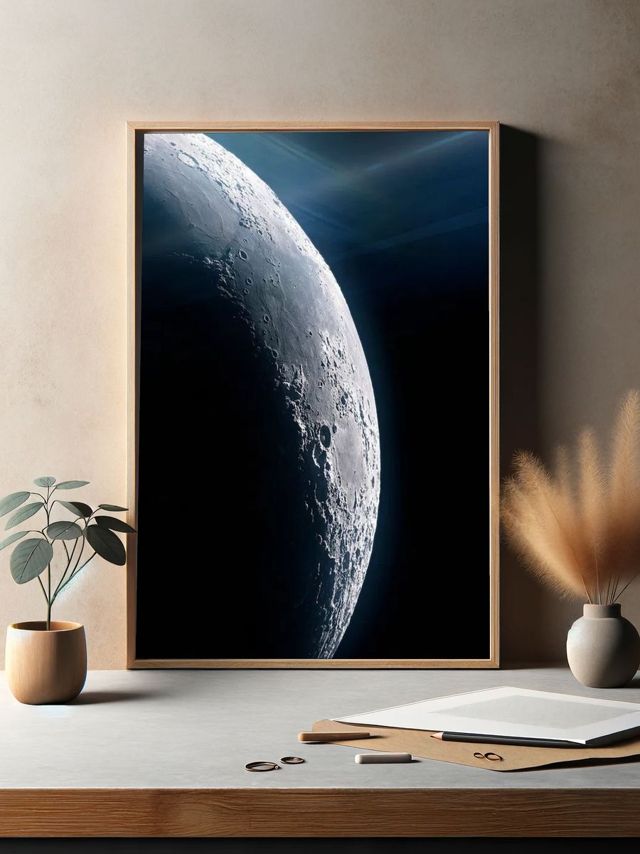 Moon Surface — Space Print. — room view 2