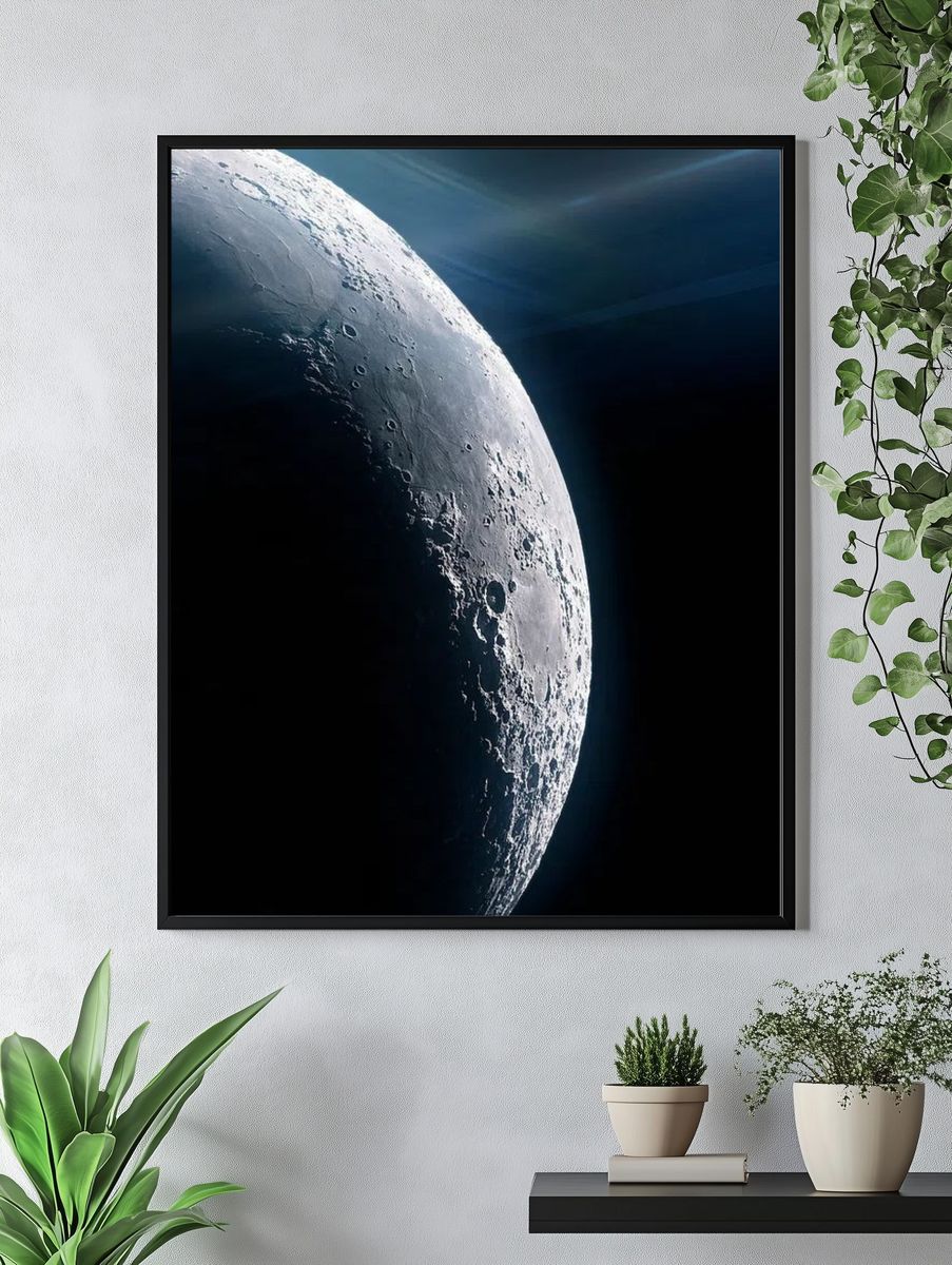 Moon Surface — Space Print. — room view 4