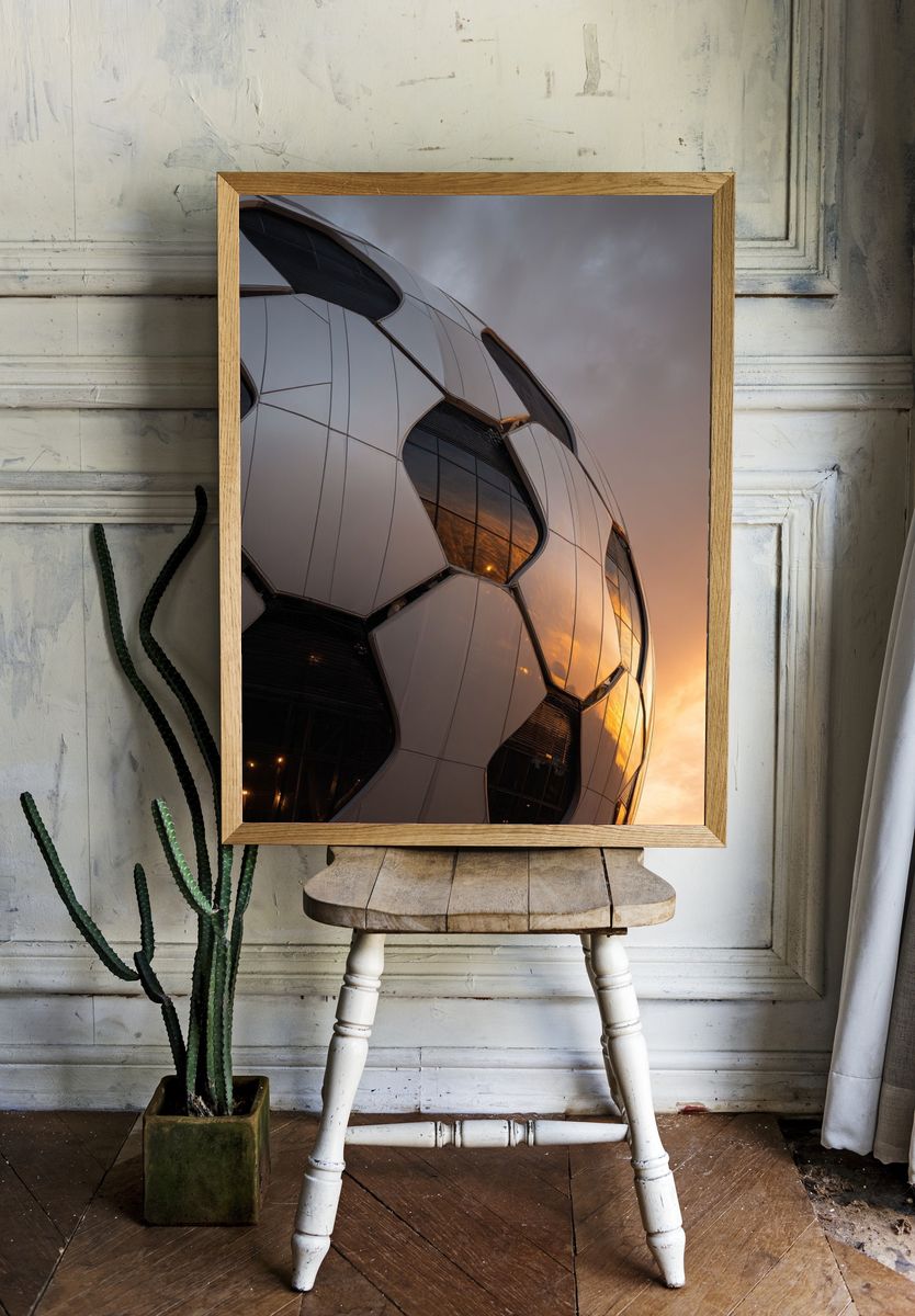 Modern Soccer Stadium — Photography Print. — room view 1
