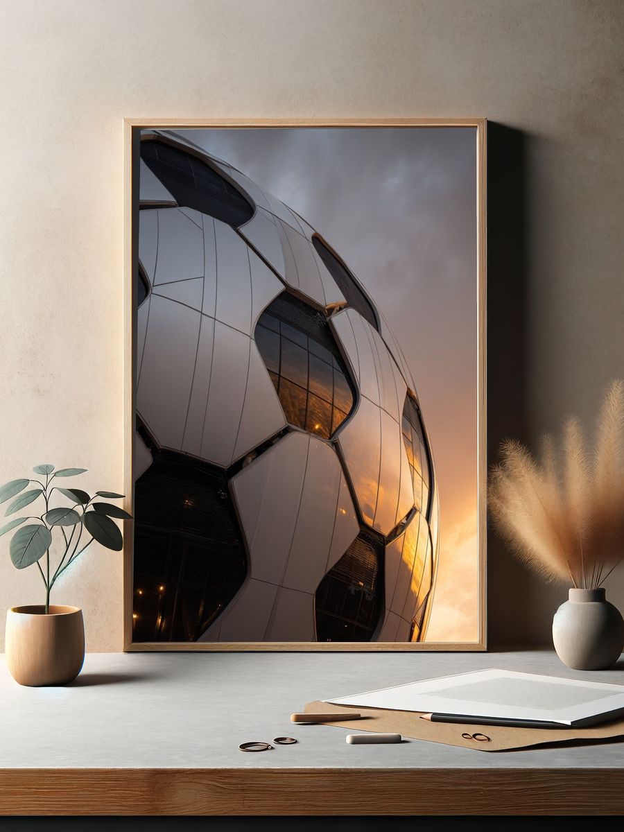 Modern Soccer Stadium — Photography Print. — room view 2