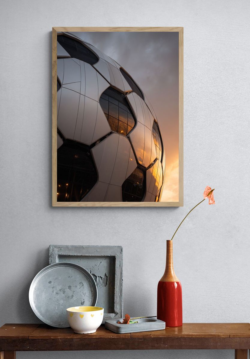 Modern Soccer Stadium — Photography Print. — room view 3