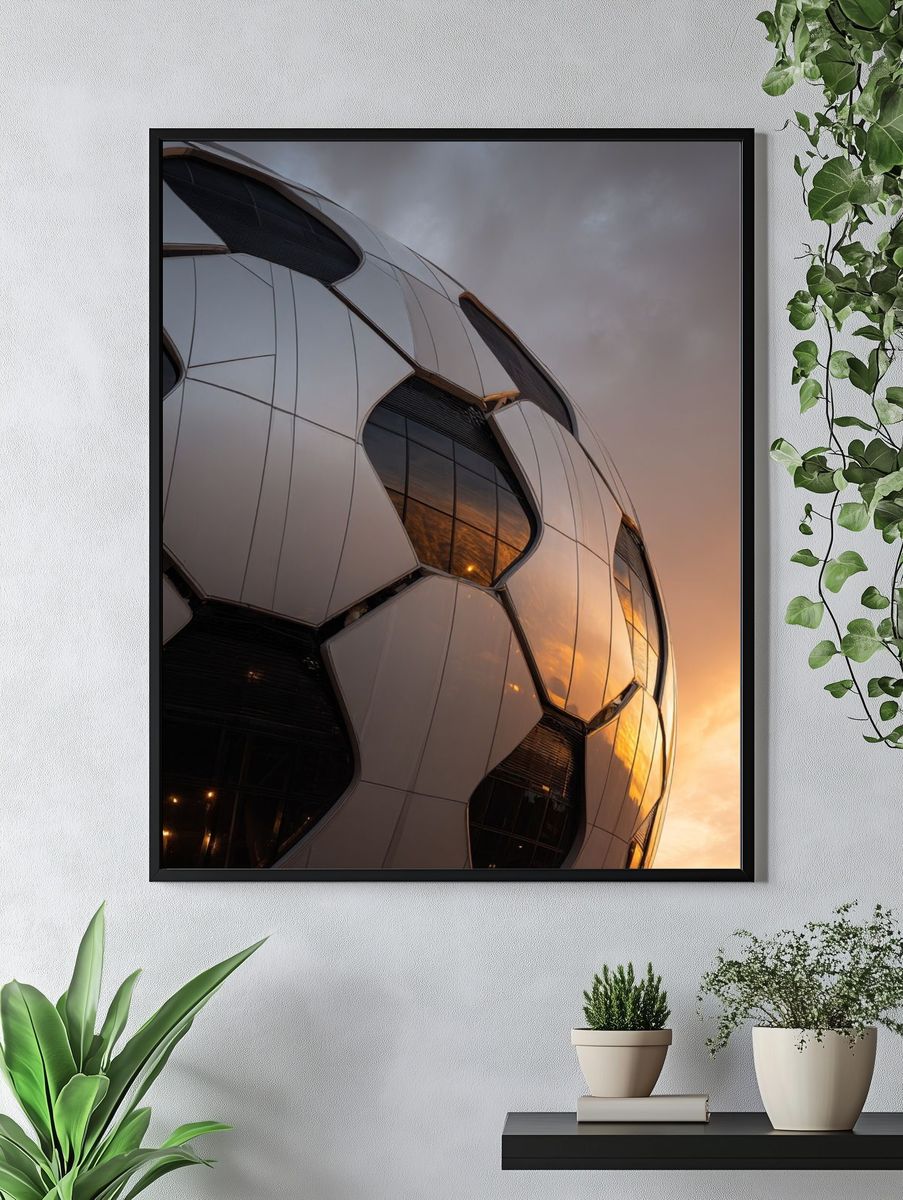 Modern Soccer Stadium — Photography Print. — room view 4