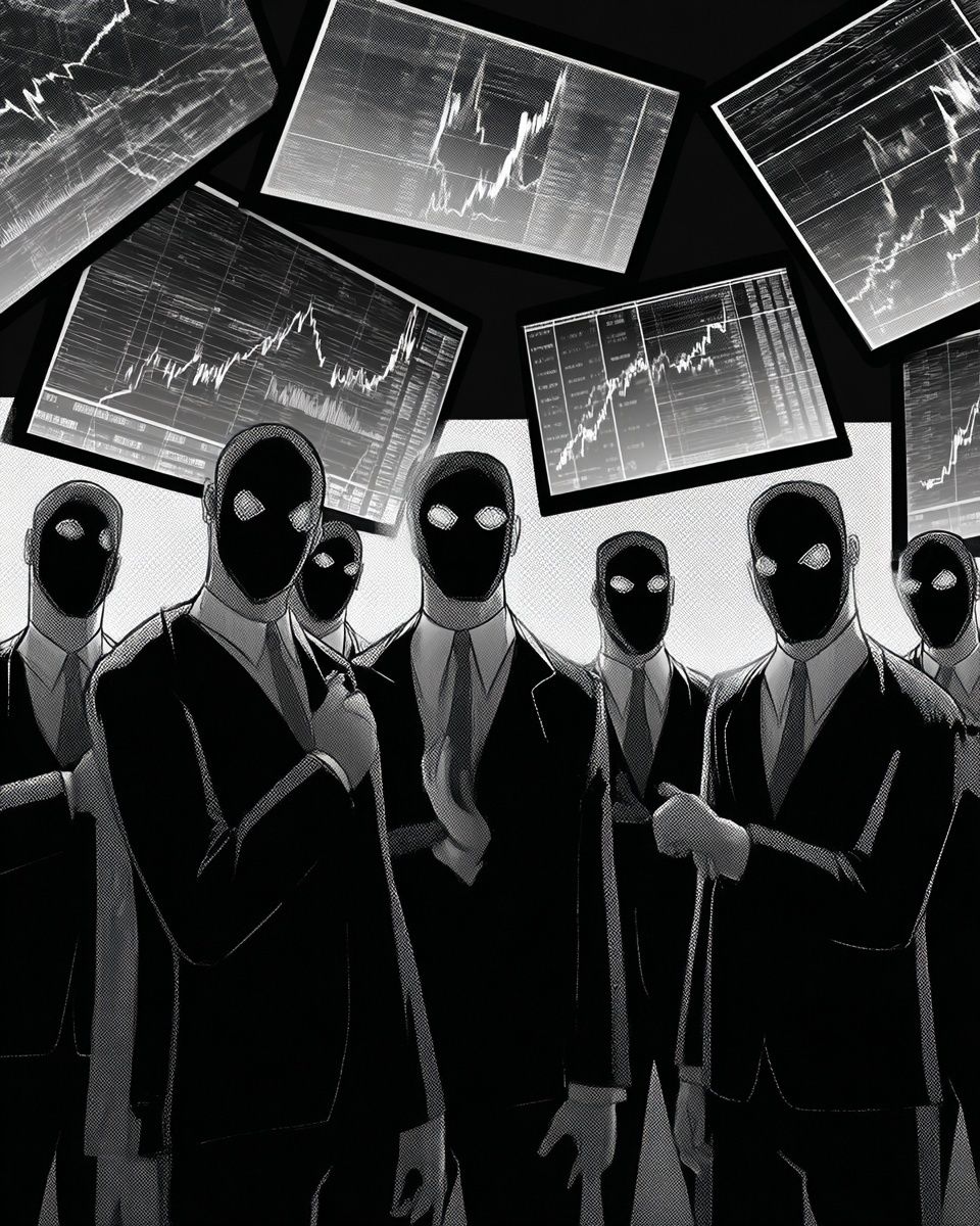 Masked Traders — Illustration Print. poster detail