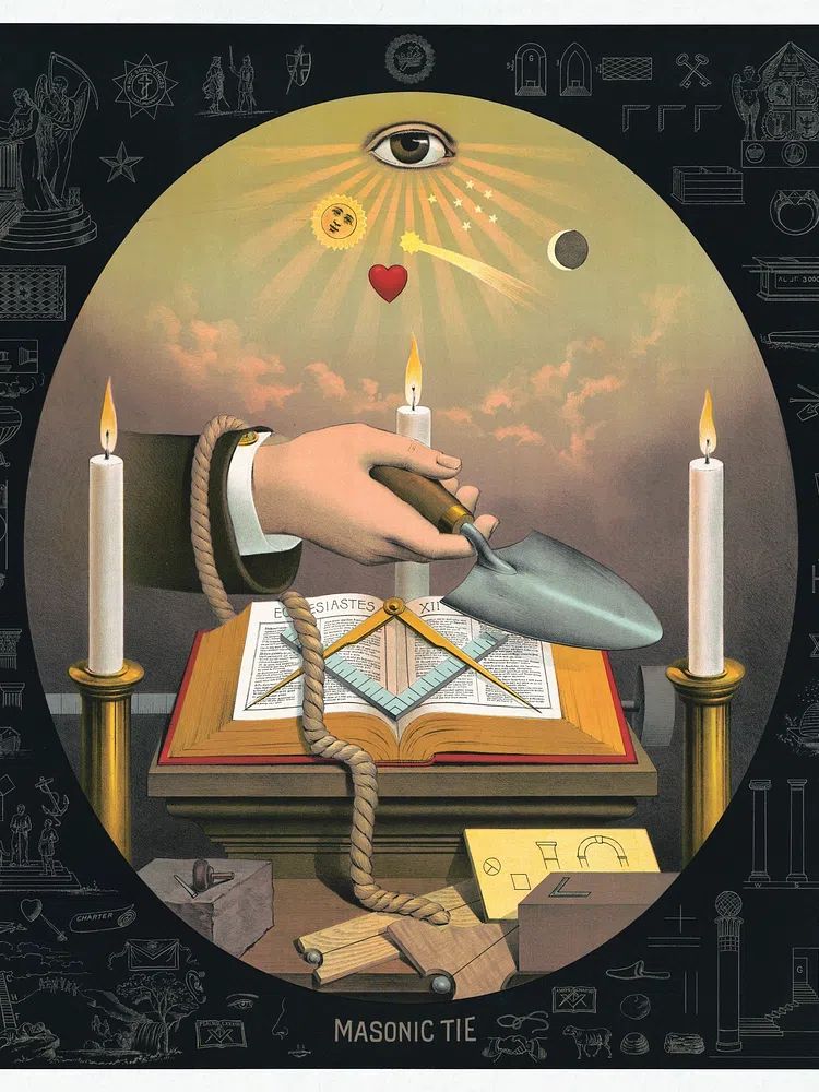 Masonic Tie — Surrealism Print. poster — fine-art art